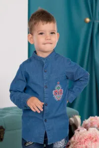 Детска деним риза "Кукерче" - Image 2
