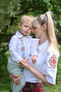 Детска ленена риза “Звездици” - Image 3