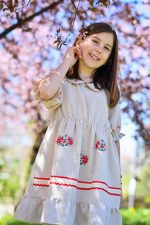 Детска ленена рокля "Пролет"